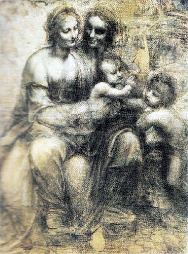 Vierge à lenfant avec Anna et Jean   Léonard de Vinci