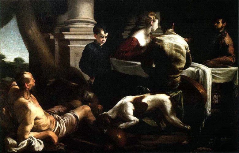 La parabole des riches et des pauvres Lazare   Jacopo Bassano