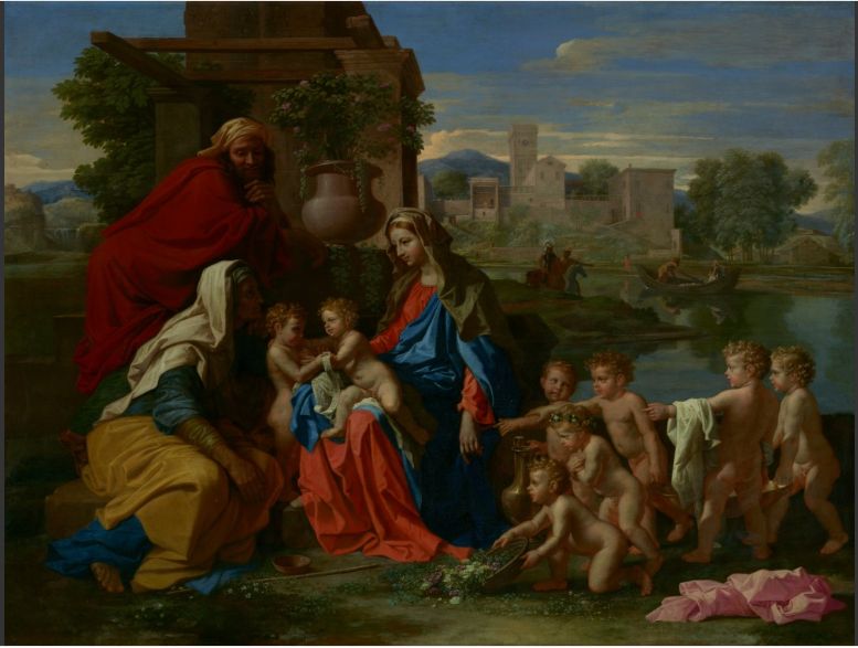 La Sainte Famille aux six anges   Nicolas Poussin
