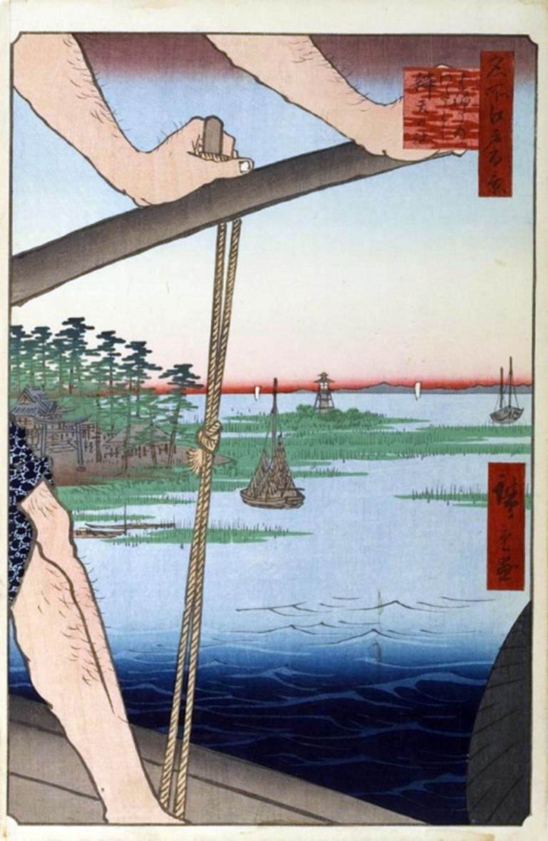 Traversée de Haneda, sanctuaire de Benten   Utagawa Hiroshige