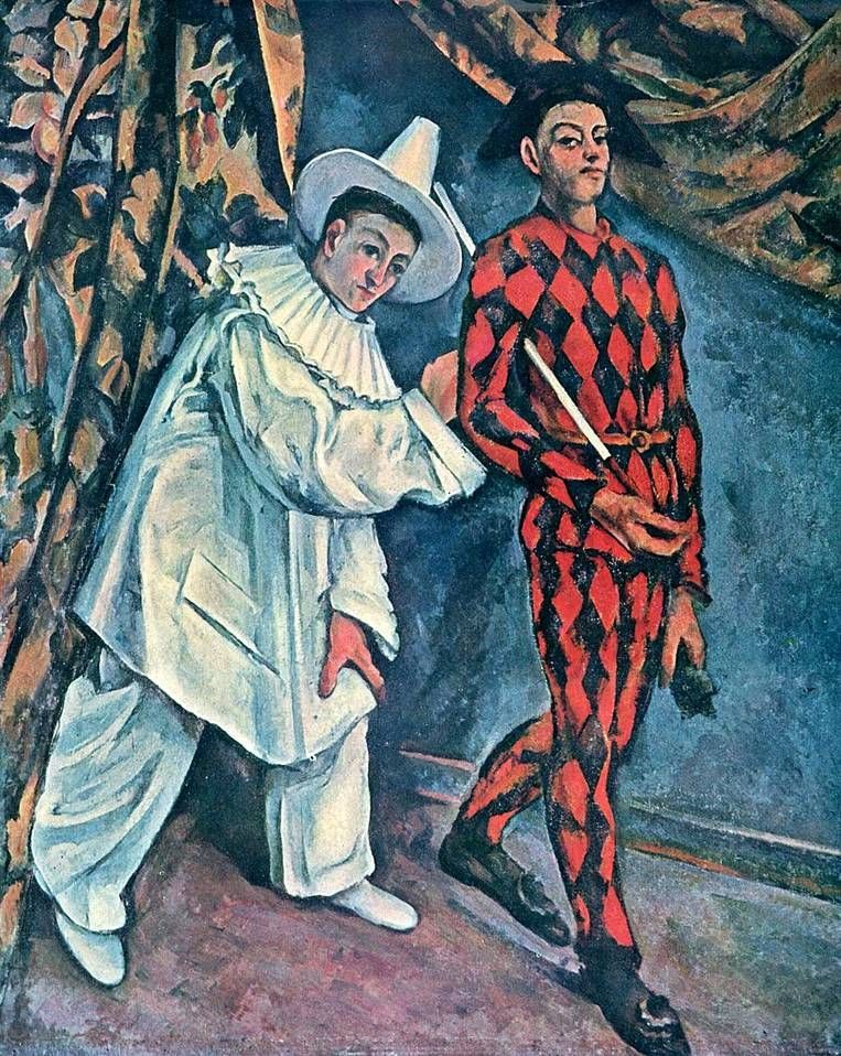 Pierrot et Arlequin (Shrovetide)   Paul Cezanne