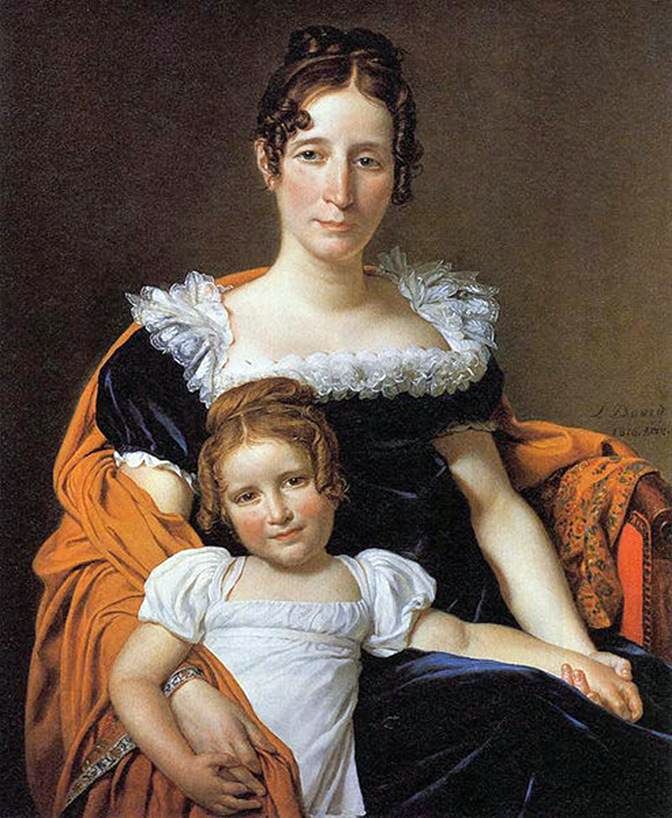 Kontessa Vileinus XIIII avec sa fille   Jacques Louis David