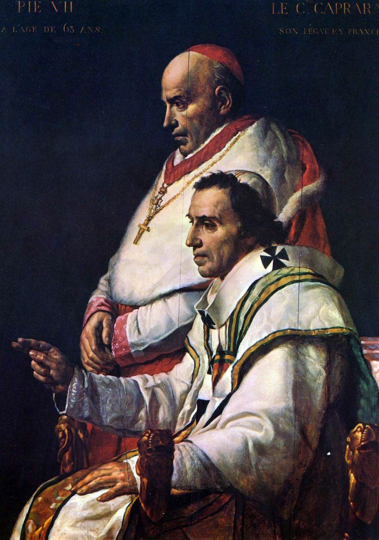 Pape Pie II et Cardinal Caprara   Jacques Louis David