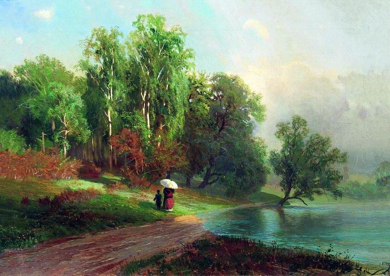Été La rivière dans le village rouge   Fedor Vasilyev