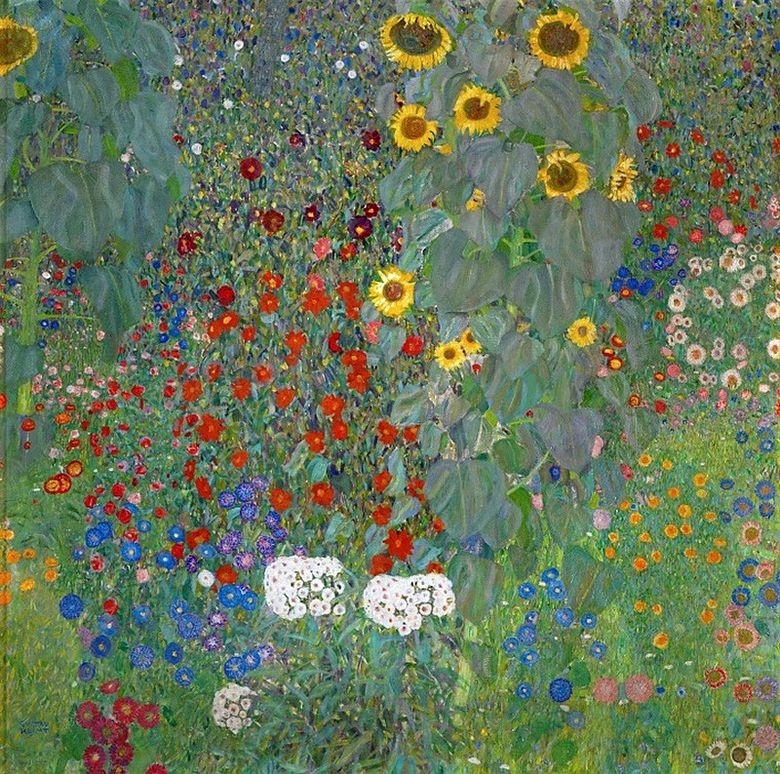 Tournesols dans le jardin de campagne   Gustav Klimt