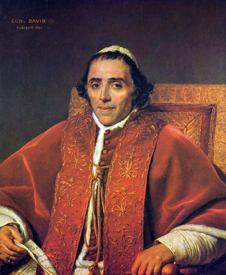 Portrait du pape Pie VII   Jacques Louis David