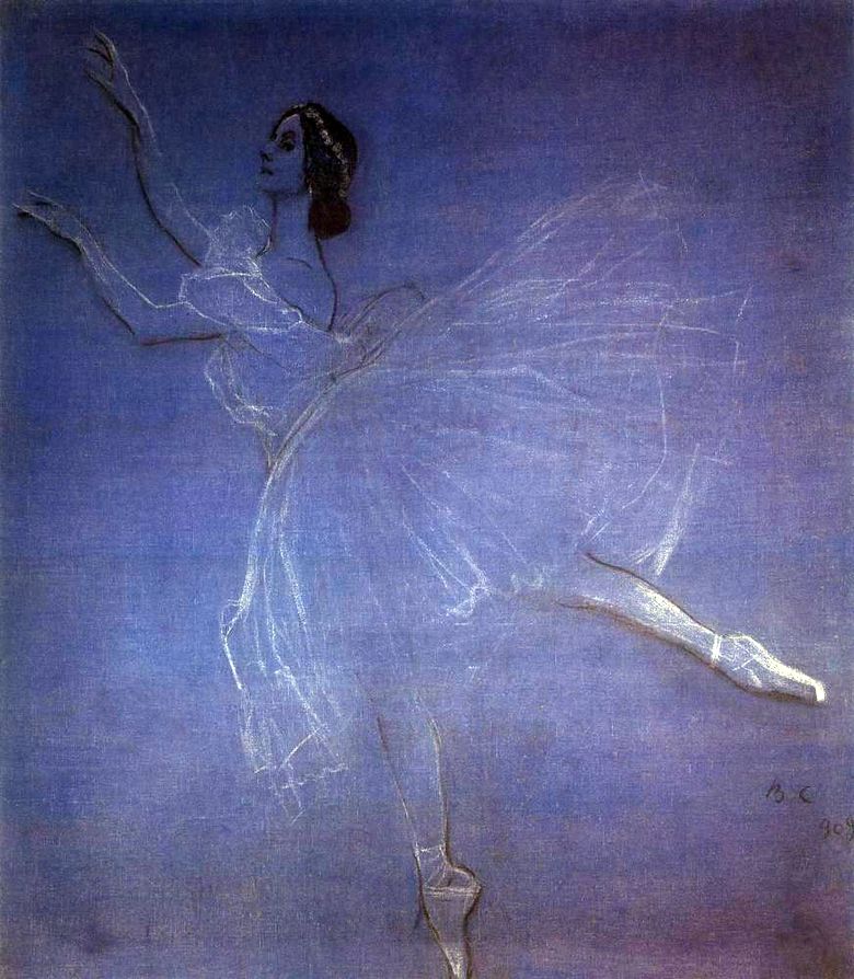 Anna Pavlova dans le ballet La Sylphide   Valentin Serov