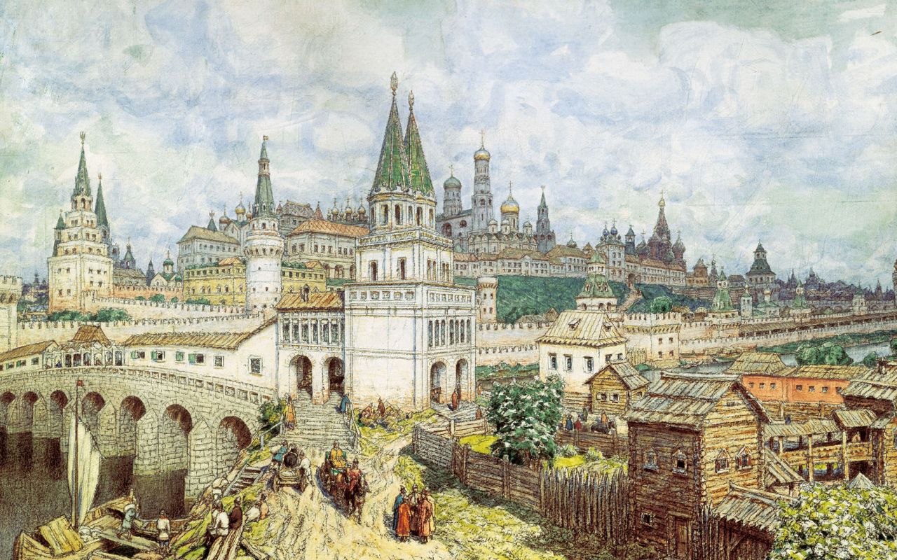 Lapogée du Kremlin. Pont de la Toussaint et Kremlin à la fin du XVIIe siècle   Apollinaris Vasnetsov
