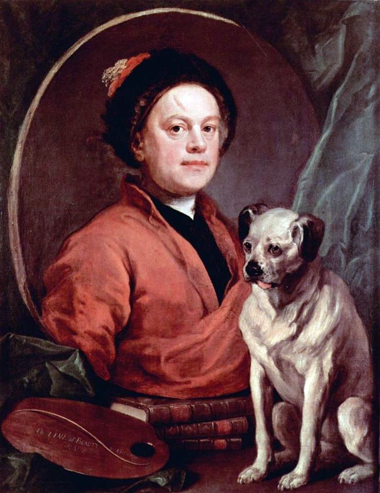 Autoportrait avec un chien   William Hogarth