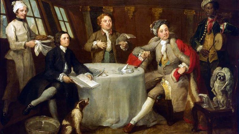 Capitaine Lord George Graham dans sa cabine   William Hogarth