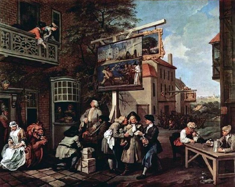 Pot de vin. De la série Elections parlementaires   William Hogarth