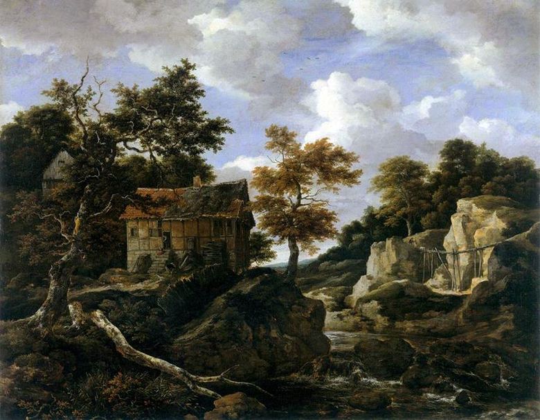 Paysage au coucher du soleil   Jacob van Reisdal