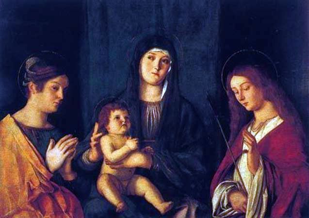 Vierge à lenfant avec sainte Catherine et sainte Ursule   Giovanni Bellini