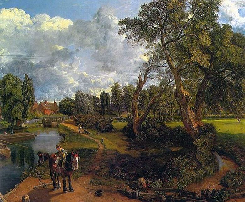 Moulin de Flatford (scène sur la rivière navigable)   John Constable