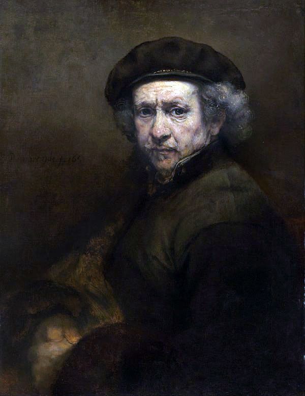 Autoportrait de Rembrandt. Technique du miroir   Rembrandt Harmenszoon Van Rijn