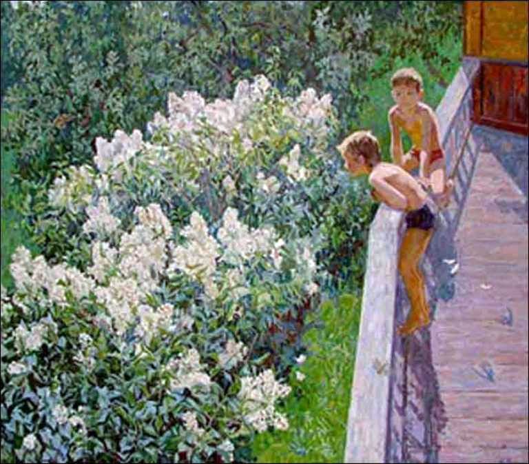 Jour dété Fleurs lilas   Maya Kopyttseva