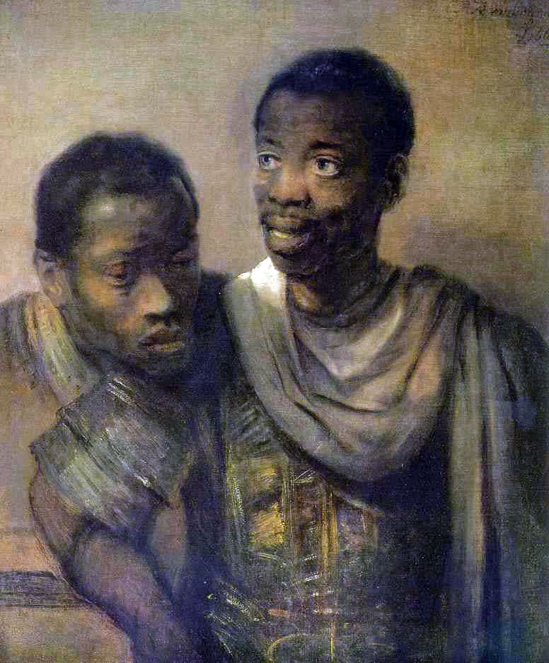 Deux nègres   Rembrandt Harmenszoon Van Rijn