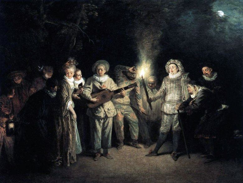 Comédie italienne del arte   Jean Antoine Watteau