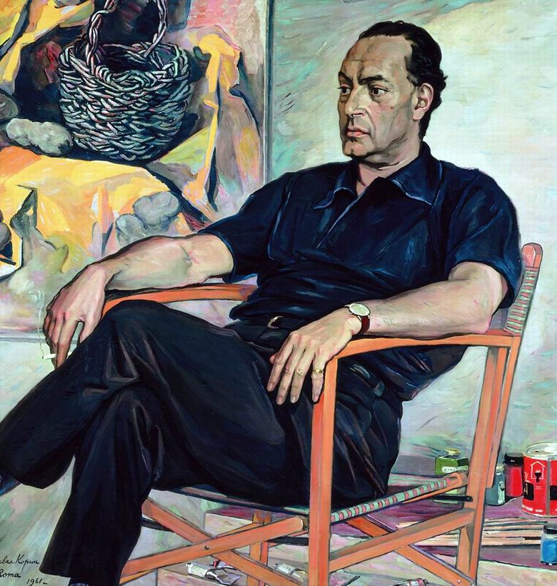 Portrait de Renato Guttuso   Pavel Korin