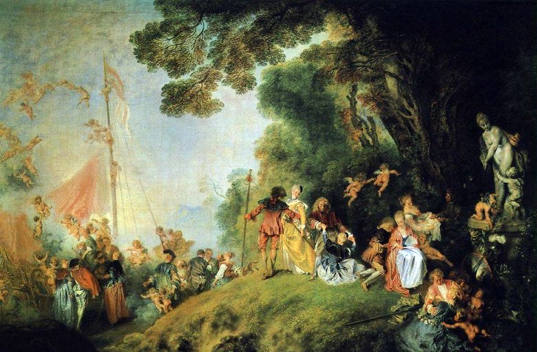 Arrivée sur lîle de Kieferu   Jean Antoine Watteau