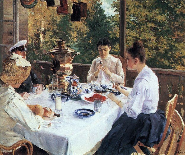 À la table du thé   Konstantin Korovin