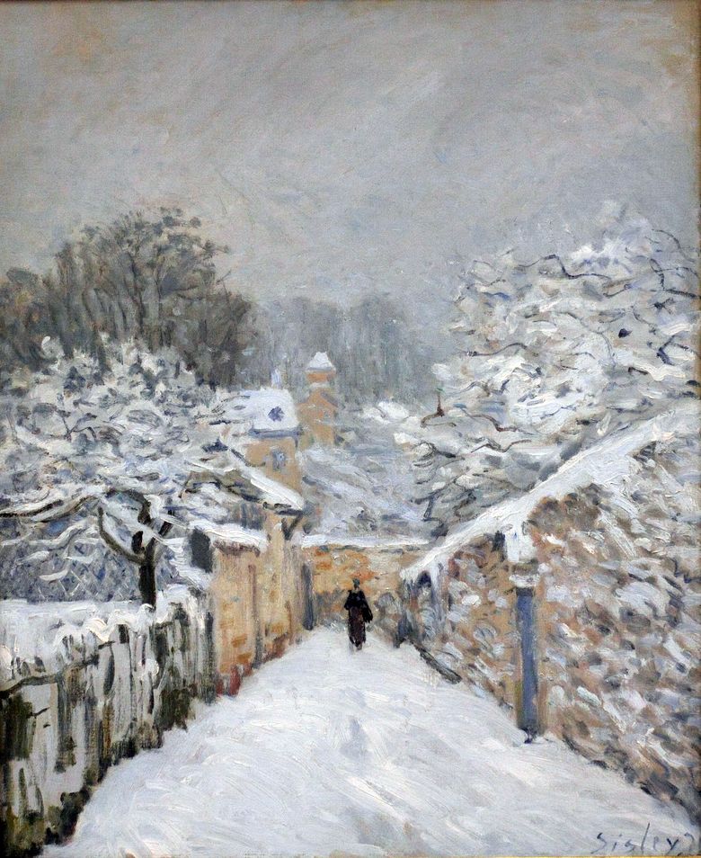 Neige à Louveciennes   Alfred Sisley