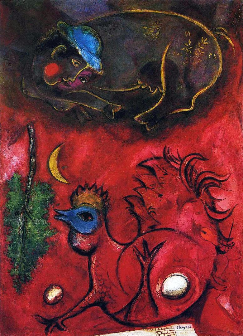 À lécoute du coq   Marc Chagall