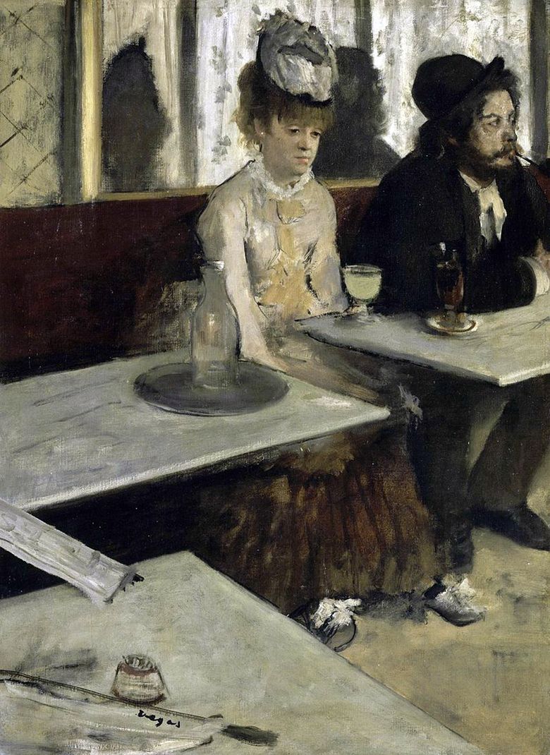 Amoureux de labsinthe (Gens au café)   Edgar Degas