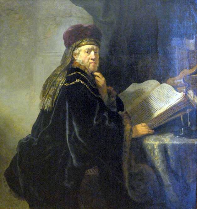 Scientifique au bureau (Rabbin)   Rembrandt Harmenszoon Van Rijn