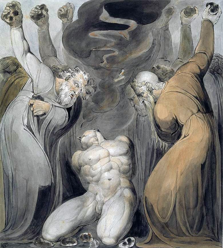 Lapidation Achan   William Blake