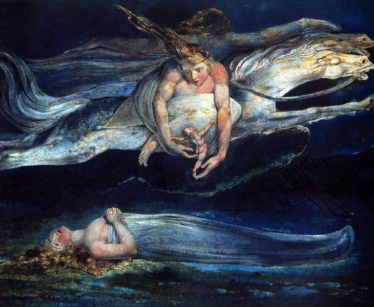 Berkin Arts William Blake Giclée Toile Imprimer Peinture Décoration Reproduction Affiche Print Ange de la révélation