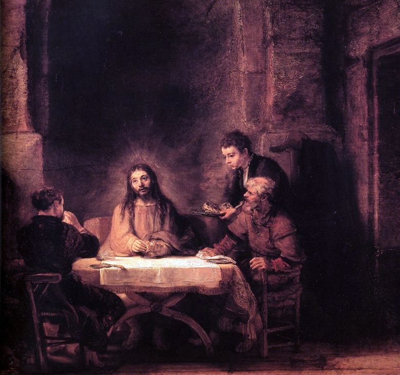 Le Christ à Emmaüs   Rembrandt Harmenszoon Van Rijn