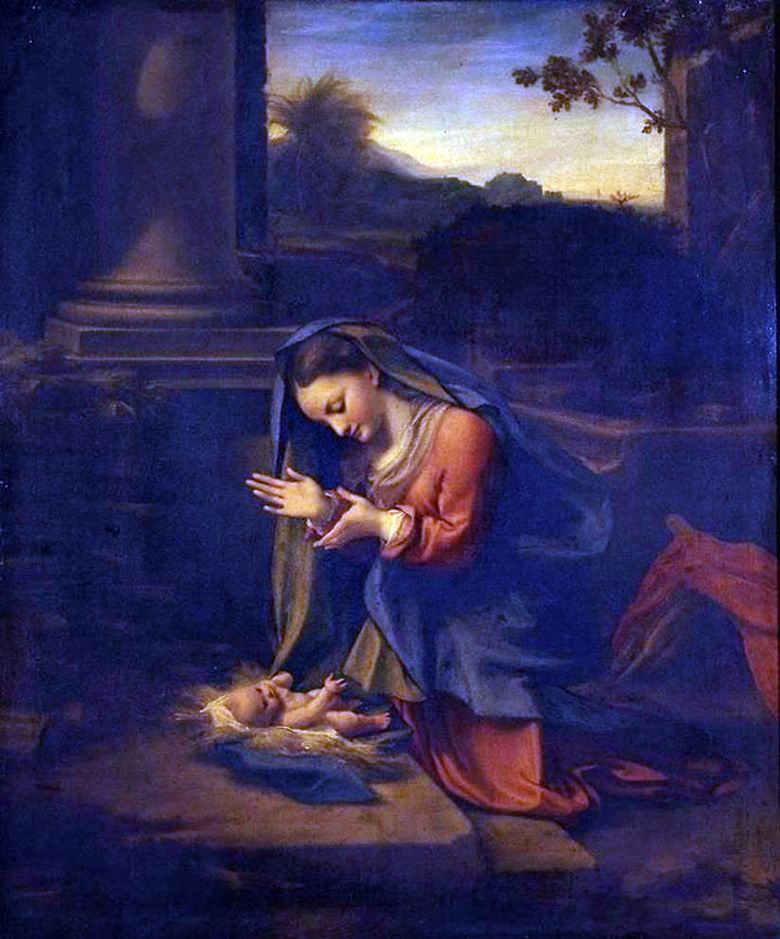 Adoration infantile de Madonna   Correggio (Antonio Allegri)