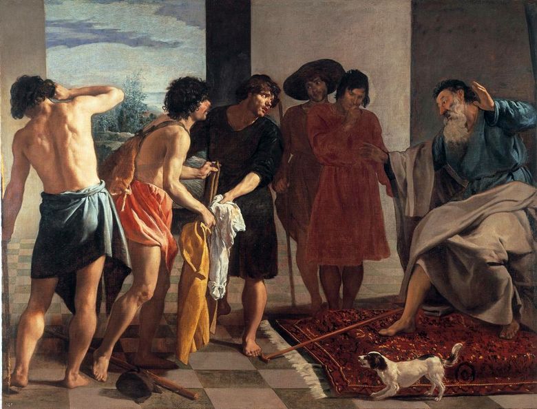 La cape ensanglantée de Joseph apportée à Jacob   Diego Velazquez