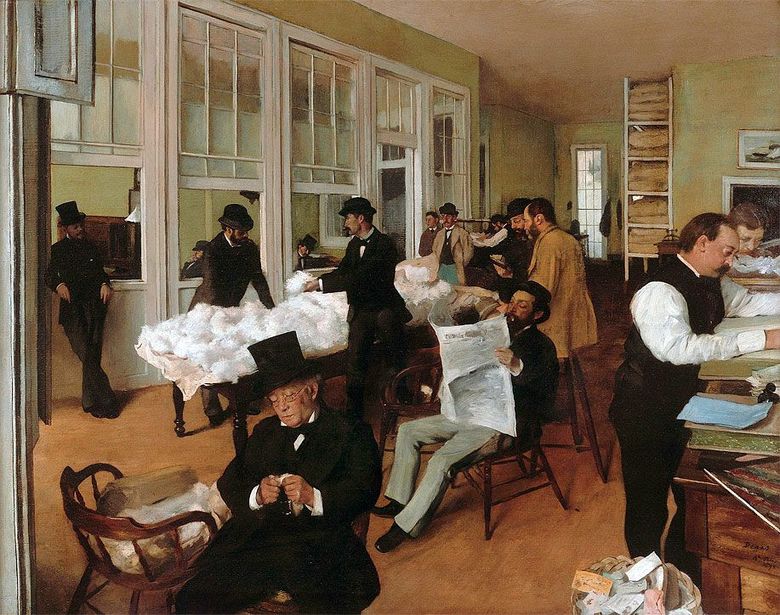 Bureau de négociation du coton de la Nouvelle Orléans   Edgar Degas