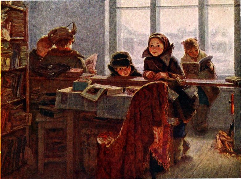 Dans la bibliothèque rurale   Irina Shevandronova