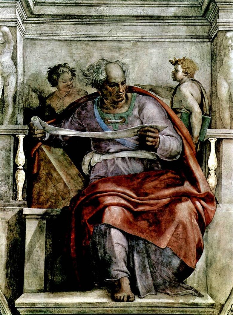 Prophète Joël (fresque)   Michelangelo Buonarroti