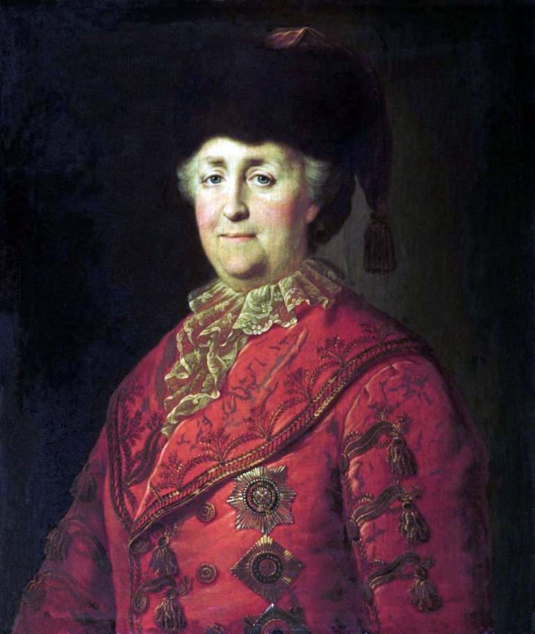 Portrait de Catherine II en costume de voyage   Mikhail Shibanov