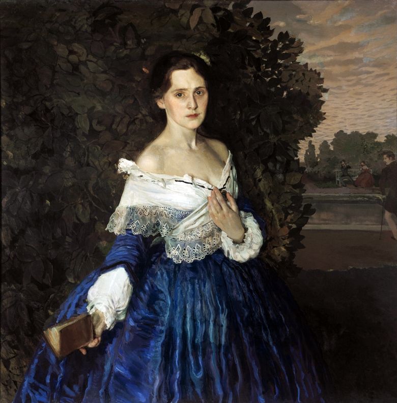 Dame en bleu (Portrait de lartiste E. M. Martynova)   Konstantin Somov