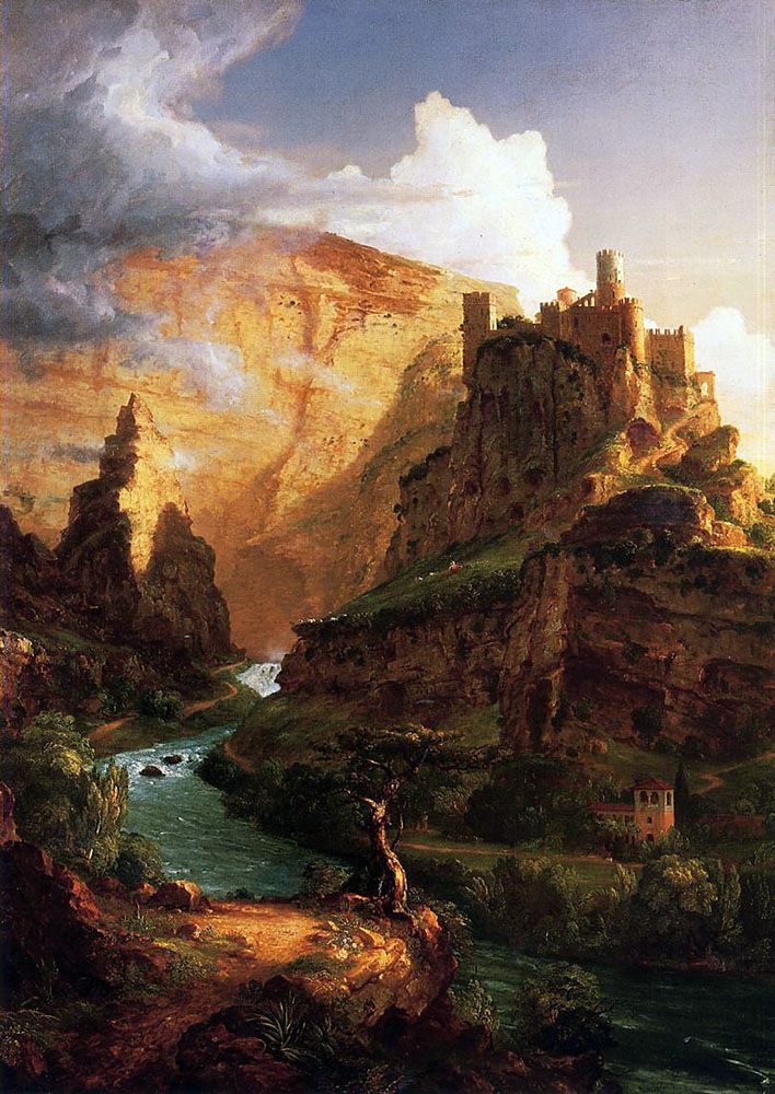 Château sur la colline   Thomas Cole