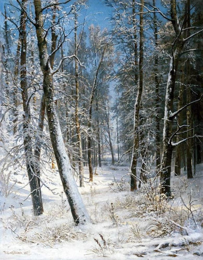 Lhiver dans la forêt (givre)   Ivan Shishkin