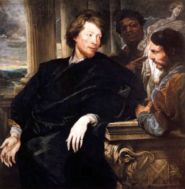 George Gage avec deux assistants   Anthony Van Dyck