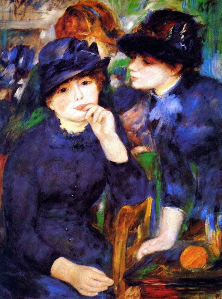Filles en noir   Pierre Auguste Renoir