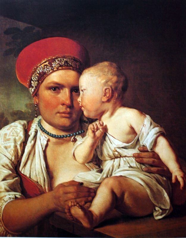 Infirmière avec un enfant   Alexey Venetsianov