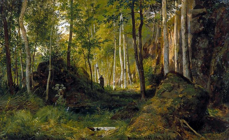 Paysage avec un chasseur   Ivan Shishkin