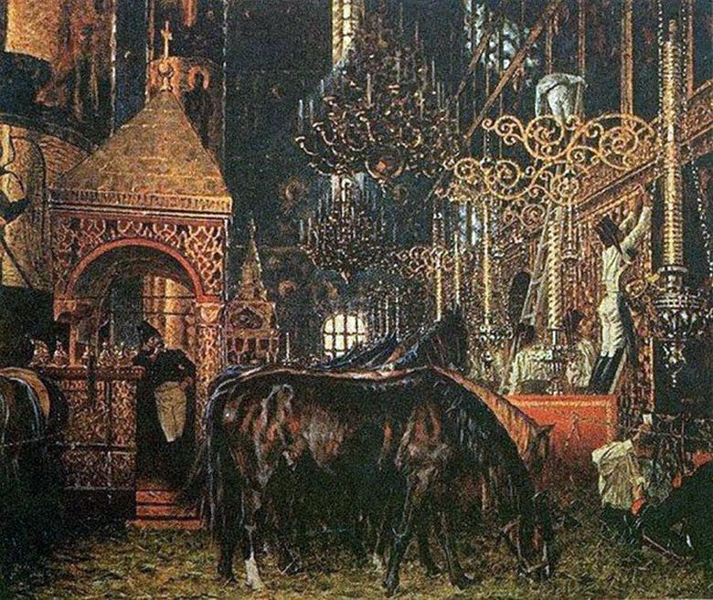 Dans la cathédrale de lAssomption   Vasily Vereshchagin