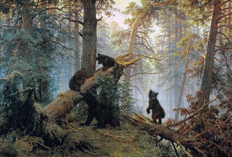 Matin Dans Une Foret De Pins Trois Ours Ivan Shishkin Fr Shishkin Ivan