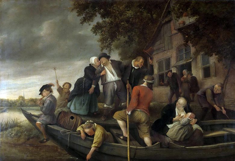 Rencontre avec les fêtards   Jan Steen