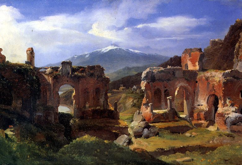 Les ruines du théâtre de Taormina (Sicile)   Ashil Etna Mishalon