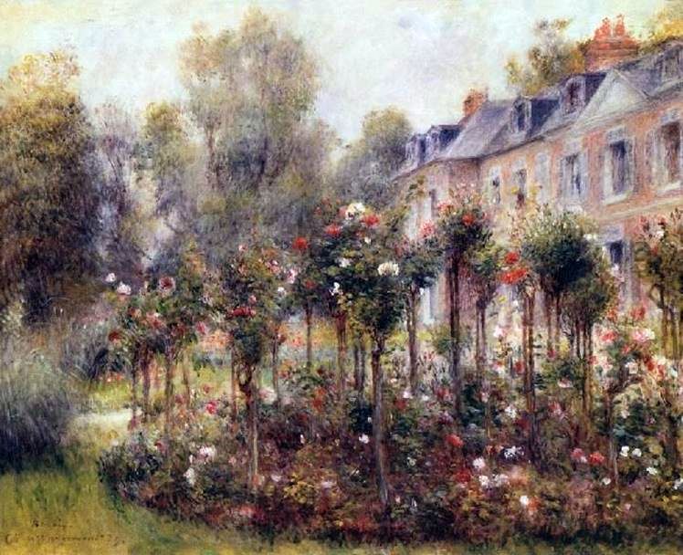 Roseraie à Wargemon   Pierre Auguste Renoir